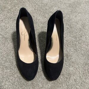 Elegant Black Suede Pumps